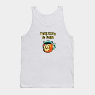 Donut worry, be happy! Pun Humor Tank Top